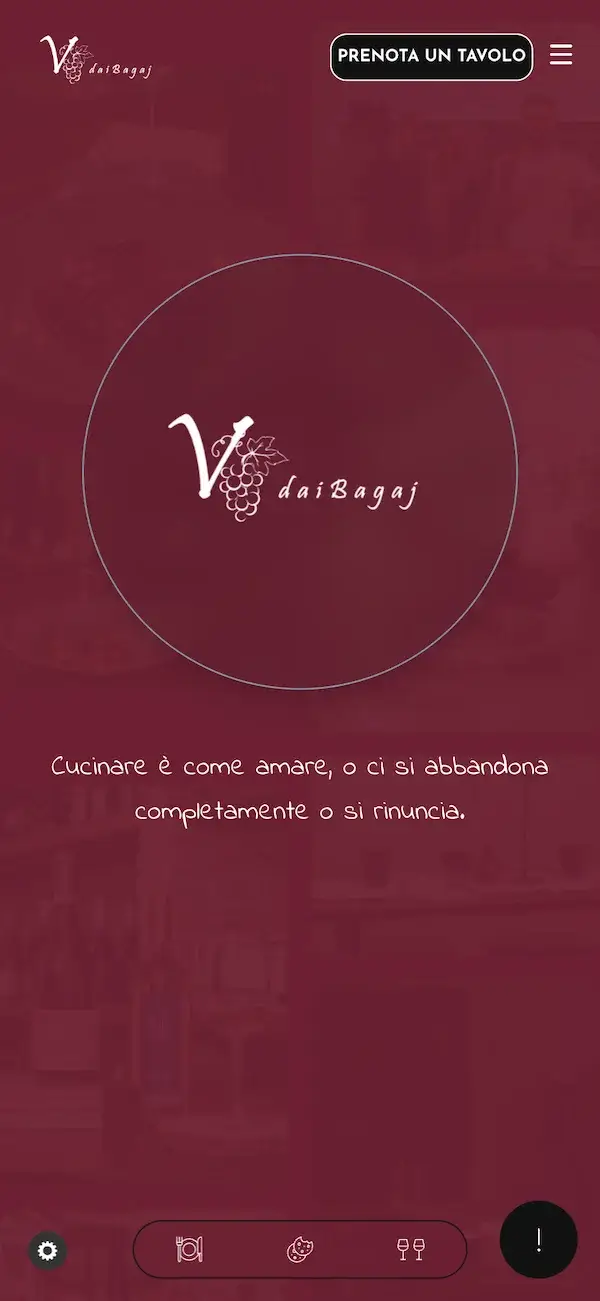 Sito web Osteria Dai Bagaj