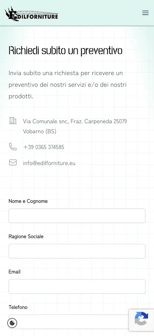 Richiesta preventivo Edilforniture - mobile