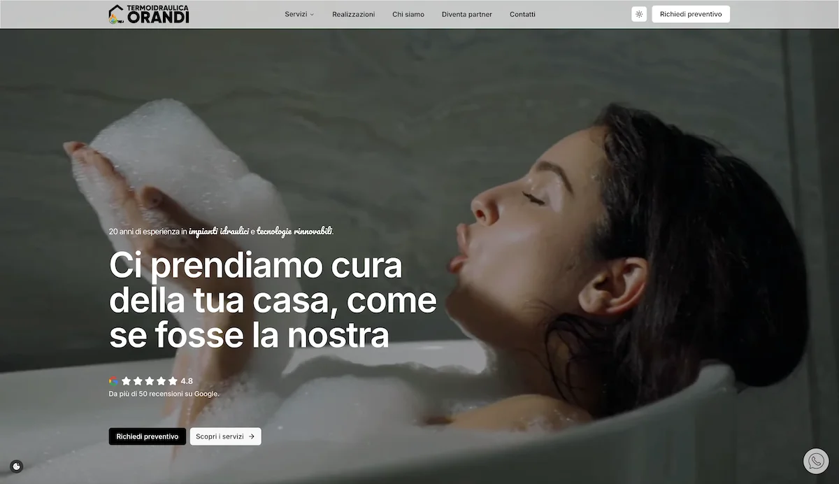 Homepage Termoidraulica Orandi - desktop