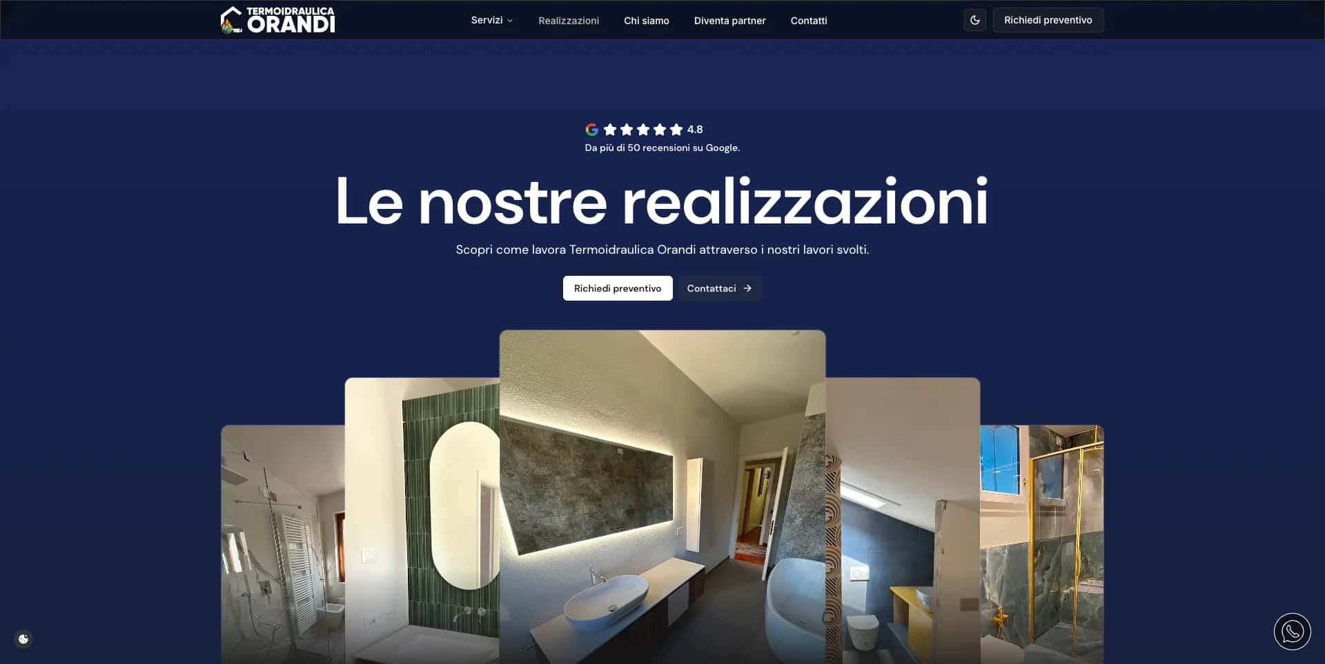 Pagina servizi Termoidraulica Orandi