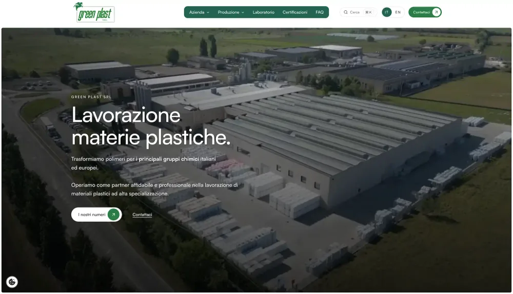 Sito web compoundazione materie plastiche Green Plast Solferino Mantova