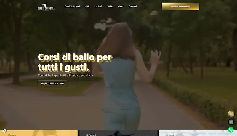 Sito web scuola di ballo Zero in Condotta Brescia